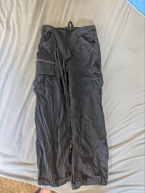 Hollister Black Drawstring Y2k Style Cargo Pants